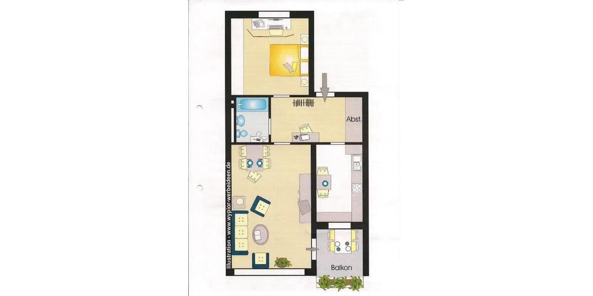 Etagenwohnung Ennepetal - 2 Zimmer, 63 m&sup2;, 129.000&euro; | Angebot:27201200