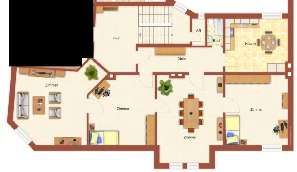 Dachgeschoßwohnung Hagen Hagen-Nord - 4 Zimmer, 94 m&sup2;, 750&euro; | Angebot:25417340