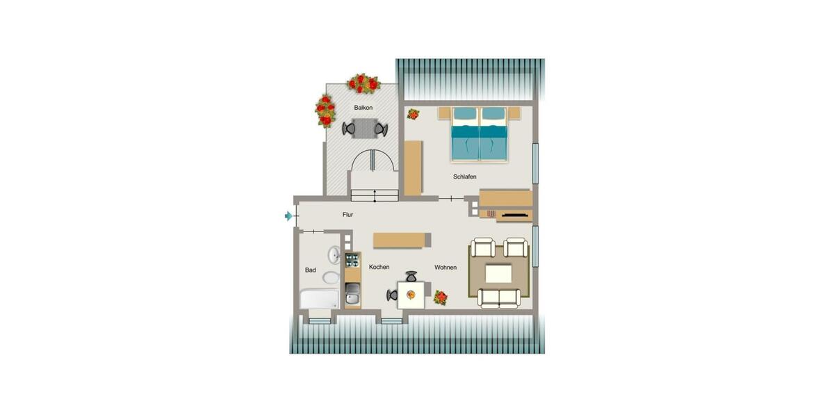 Dachgeschoßwohnung Lünen Brambauer - 2.5 Zimmer, 49 m&sup2;, 453&euro; | Angebot:24843589