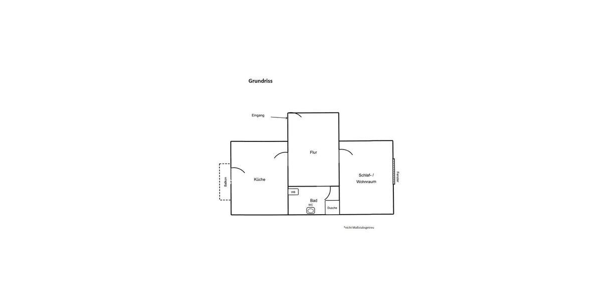 Etagenwohnung Gelsenkirchen - 1 Zimmer, 40 m&sup2;, 290&euro; | Angebot:25918404