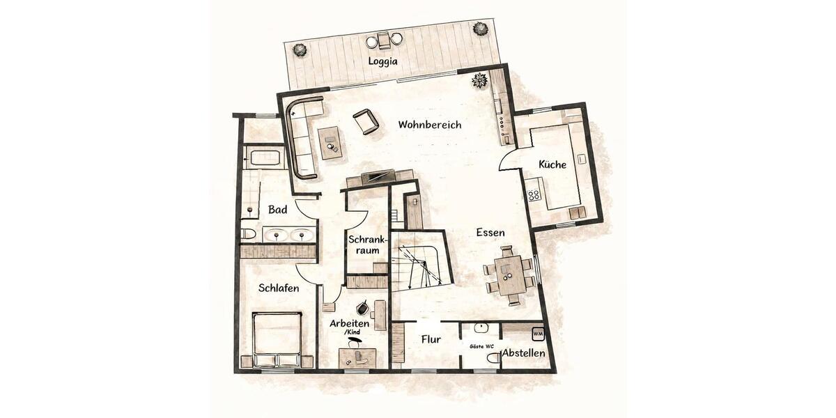 Maisonettenwohnung Dortmund Innenstadt Ost - 4.5 Zimmer, 123 m&sup2;, 519.000&euro; | Angebot:27285784