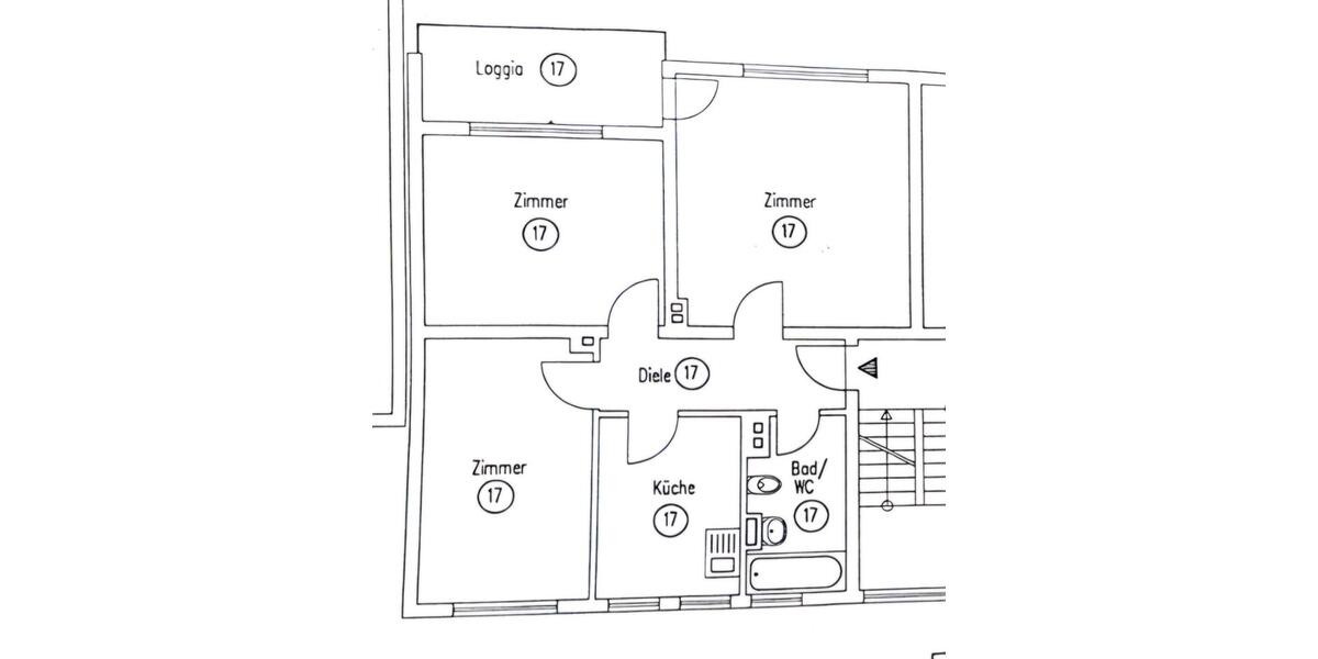 Etagenwohnung Bochum Bochum-Nord - 3.5 Zimmer, 71 m&sup2;, 620&euro; | Angebot:24832813
