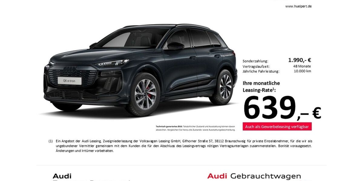 Audi Q6 e-tron 7.576 km 72.414 &euro; Dortmund 44143