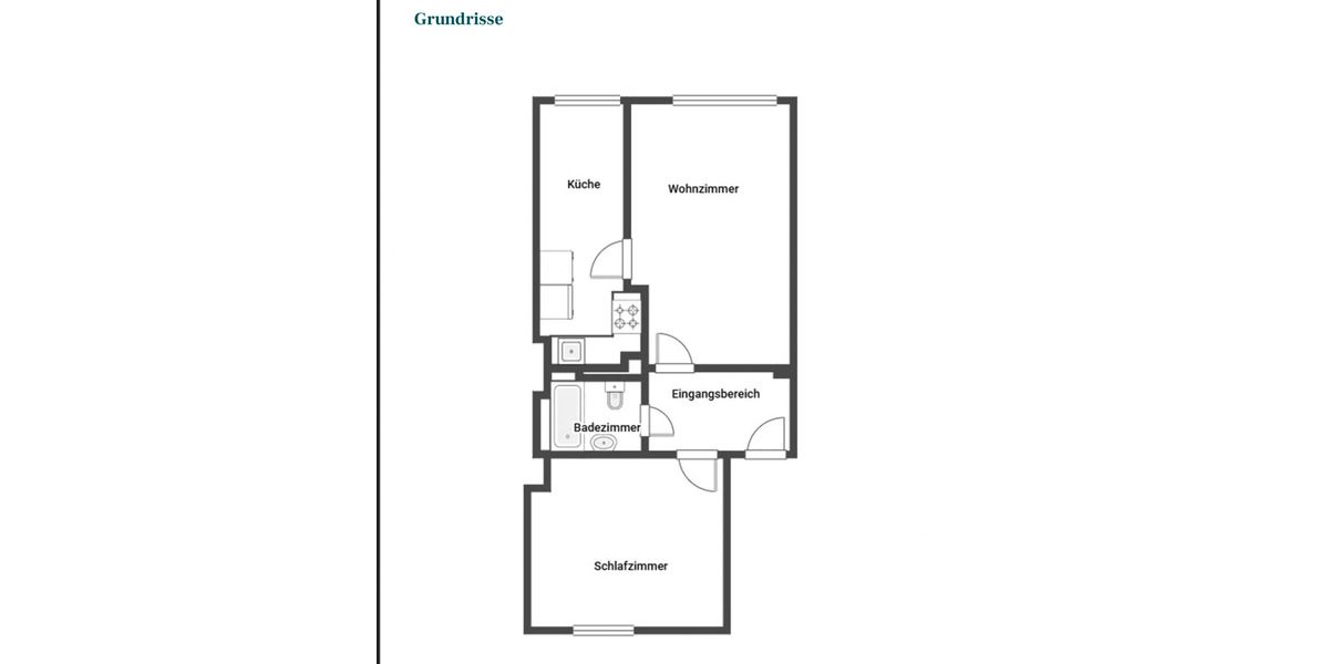 Etagenwohnung Dortmund Innenstadt Nord - 2.5 Zimmer, 49 m&sup2;, 89.000&euro; | Angebot:24617105
