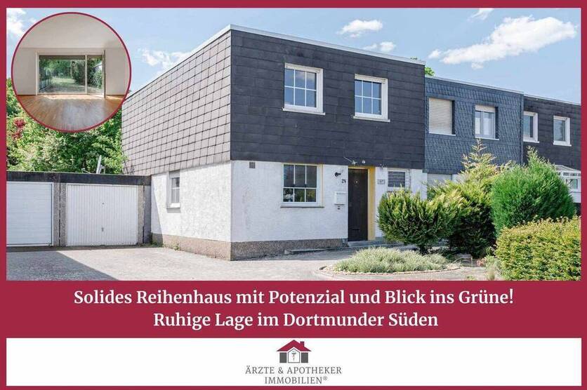 Solides Reihenhaus mit Potenzial und Blick ins Grüne! Ruhige Lage im Dortmunder Süden