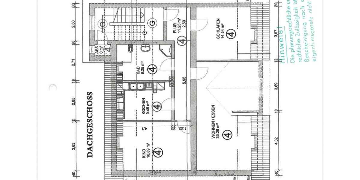 Dachgeschoßwohnung Hagen Hagen-Nord - 3.5 Zimmer, 95 m&sup2;, 139.000&euro; | Angebot:26122125