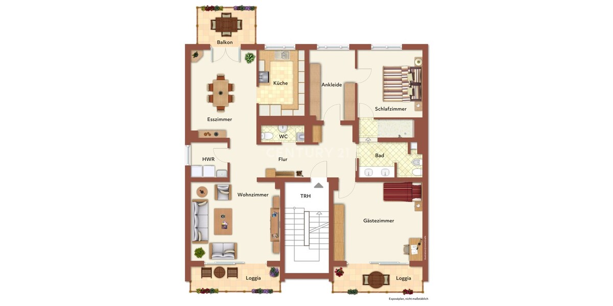 Exklusive, vollständig sanierte Wohnung mit großzügigem Raumgefühl und drei Balkonen - Etagenwohnung Hagen-Emst Emst | Angebot:23150345