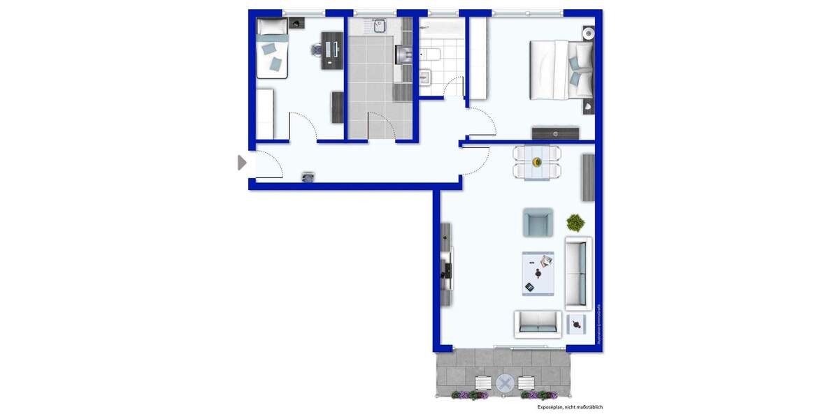 Etagenwohnung Bochum Wattenscheid - 3 Zimmer, 81 m&sup2;, 182.000&euro; | Angebot:25899384