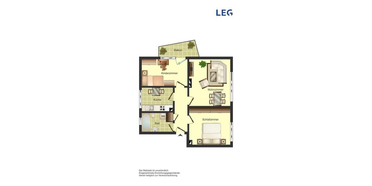 Etagenwohnung Bergkamen - 3 Zimmer, 63 m&sup2;, 509&euro; | Angebot:26478017