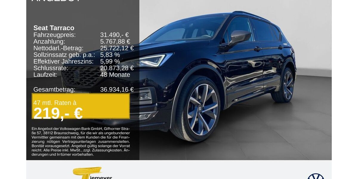 Seat Tarraco 127.701 km 29.790 &euro; Bochum 44892
