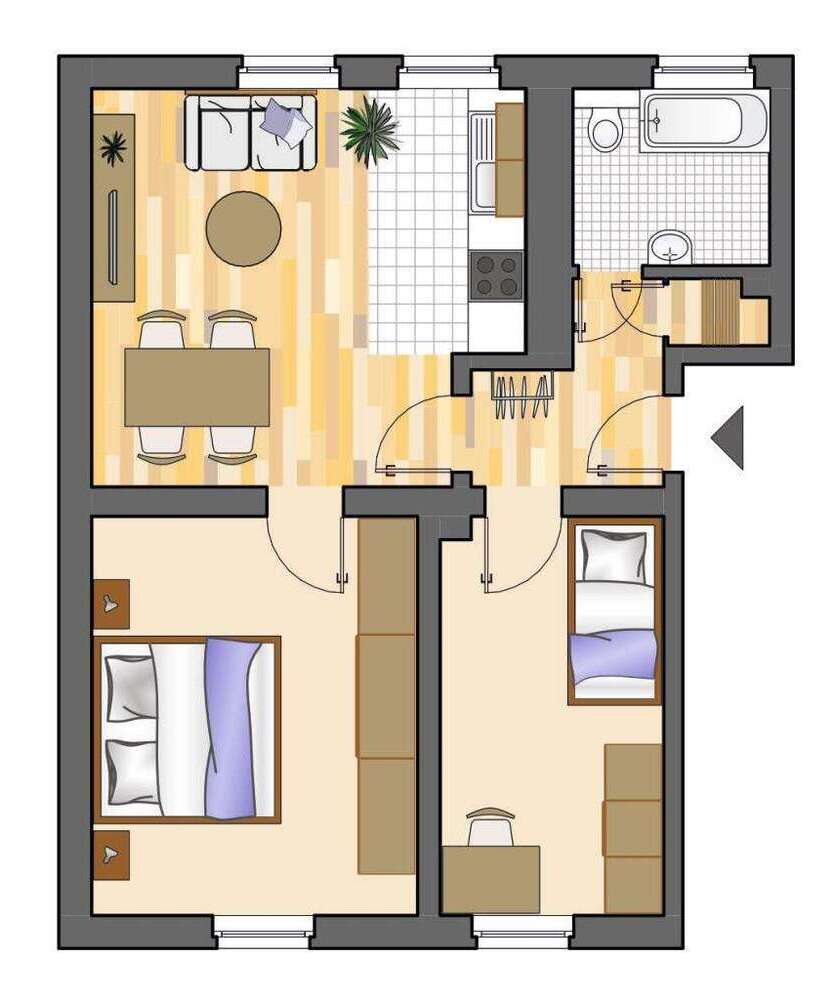 Wohnung zum Mieten in Gelsenkirchen 349 € 50.24 m²