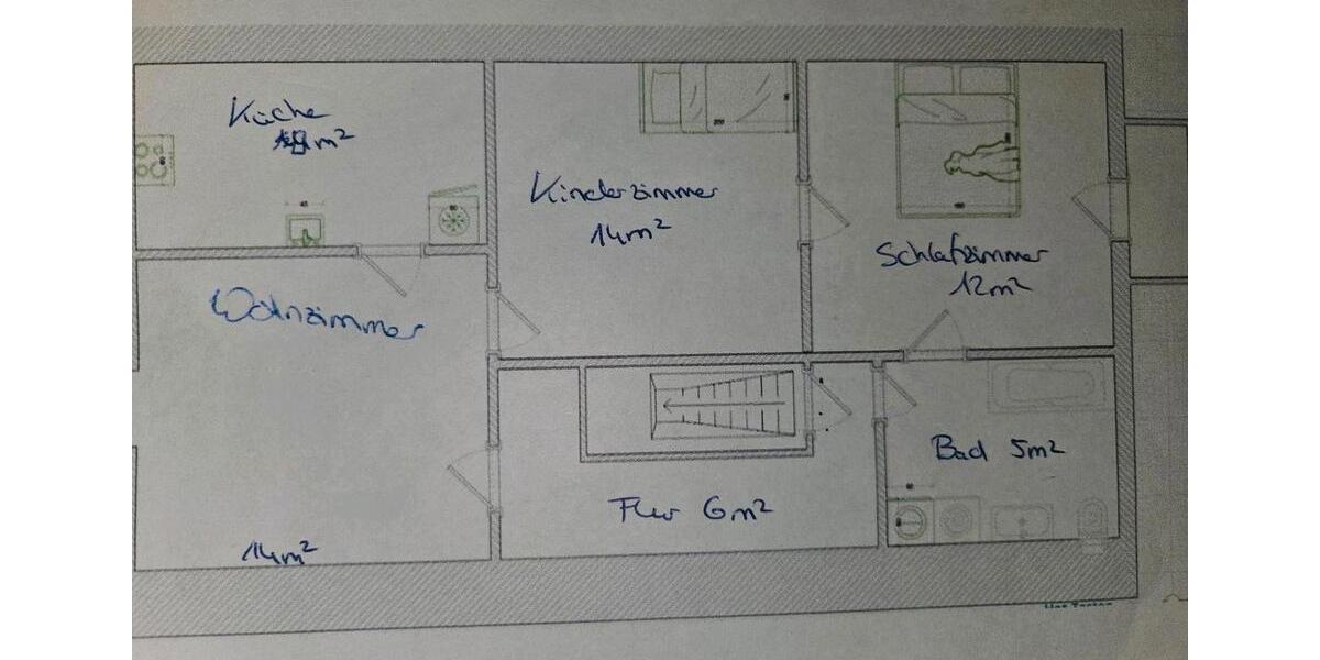 Etagenwohnung Sprockhövel - 3 Zimmer, 62 m&sup2;, 550&euro; | Angebot:26230164