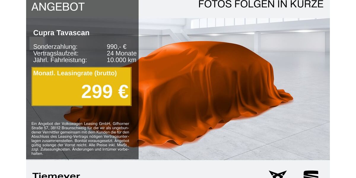 Cupra Tavascan 8.691 km 40.430 &euro; Hemer 58675