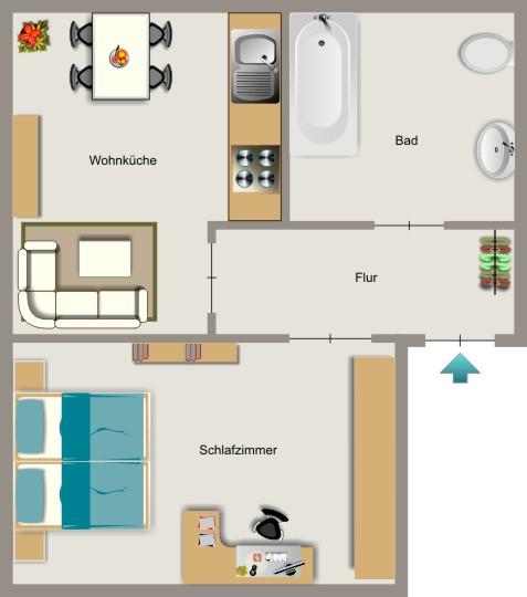 Etagenwohnung Castrop-Rauxel Deinighausen - 2.5 Zimmer, 42 m&sup2;, 289&euro; | Angebot:24843594