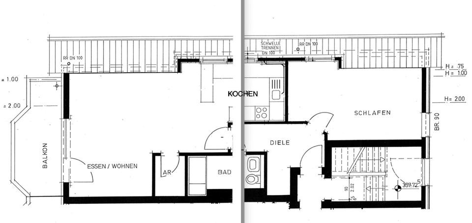Dachgeschoßwohnung Ennepetal - 2 Zimmer, 66 m&sup2;, 145.000&euro; | Angebot:24651742