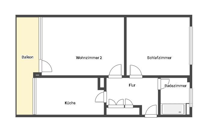 Etagenwohnung Dortmund Scharnhorst - 2 Zimmer, 60 m&sup2;, 496&euro; | Angebot:26619383