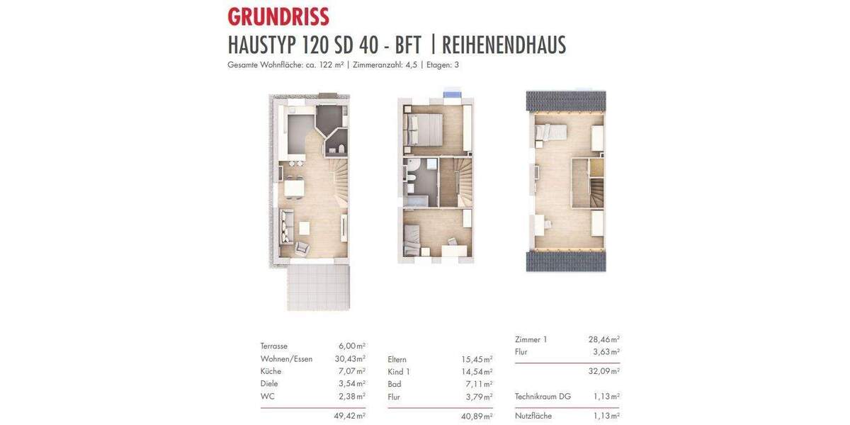 Reihenendhaus Dortmund / Mengede Mengede - 4 Zimmer, 122 m&sup2;, 494.900&euro; | Angebot:23961872