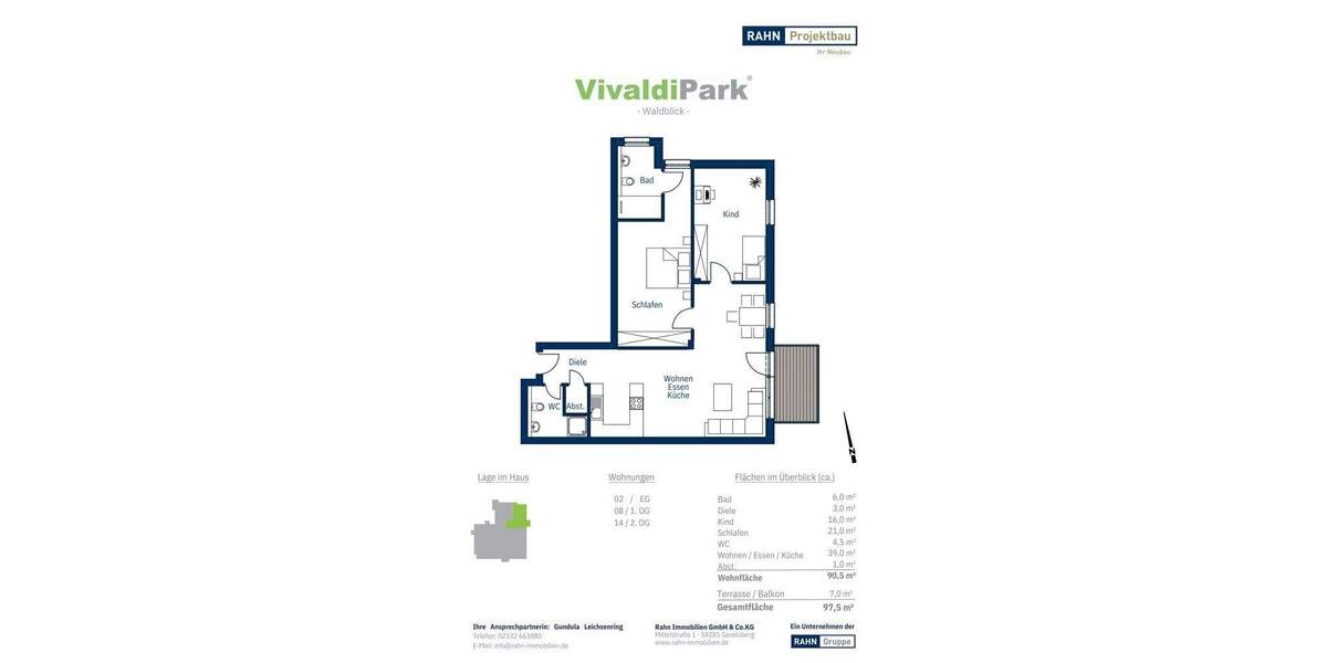 Etagenwohnung Ennepetal Voerde - 3 Zimmer, 91 m&sup2;, 340.000&euro; | Angebot:24708662