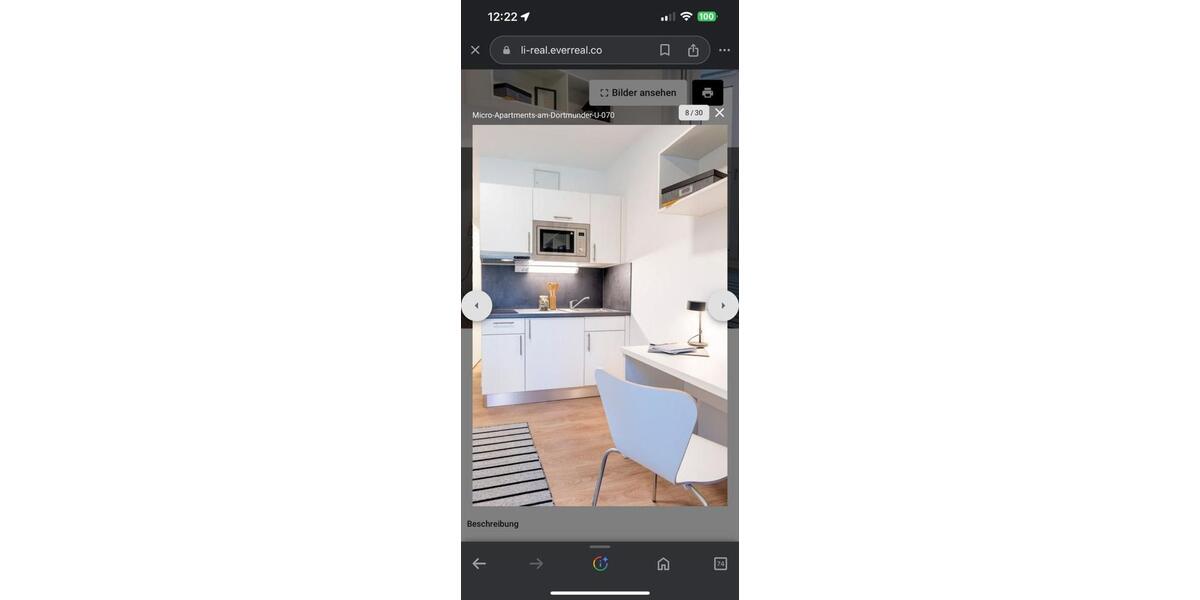 Etagenwohnung Dortmund Innenstadt West - 1 Zimmer, 20 m&sup2;, 465&euro; | Angebot:24840337