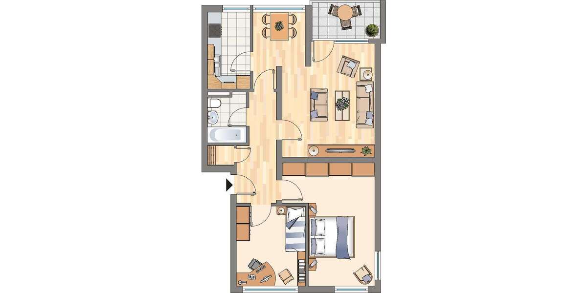 Etagenwohnung Dortmund Scharnhorst-Ost - 3.5 Zimmer, 72 m&sup2;, 599&euro; | Angebot:26582962