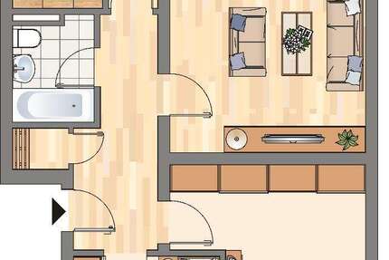 Wohnung Dortmund Scharnhorst-Ost - 3.5 Zimmer, 72 m&sup2;, 599&euro; | Angebot:26582962