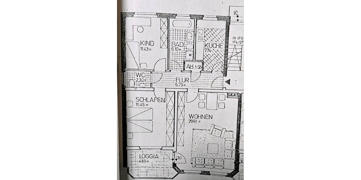 Etagenwohnung Hagen Hohenlimburg - 3 Zimmer, 87 m&sup2;, 1.050&euro; | Angebot:25961265
