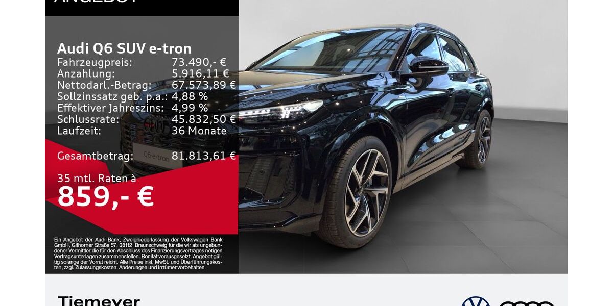 Audi Q6 e-tron 2.670 km 73.490 &euro; Gelsenkirchen 45894