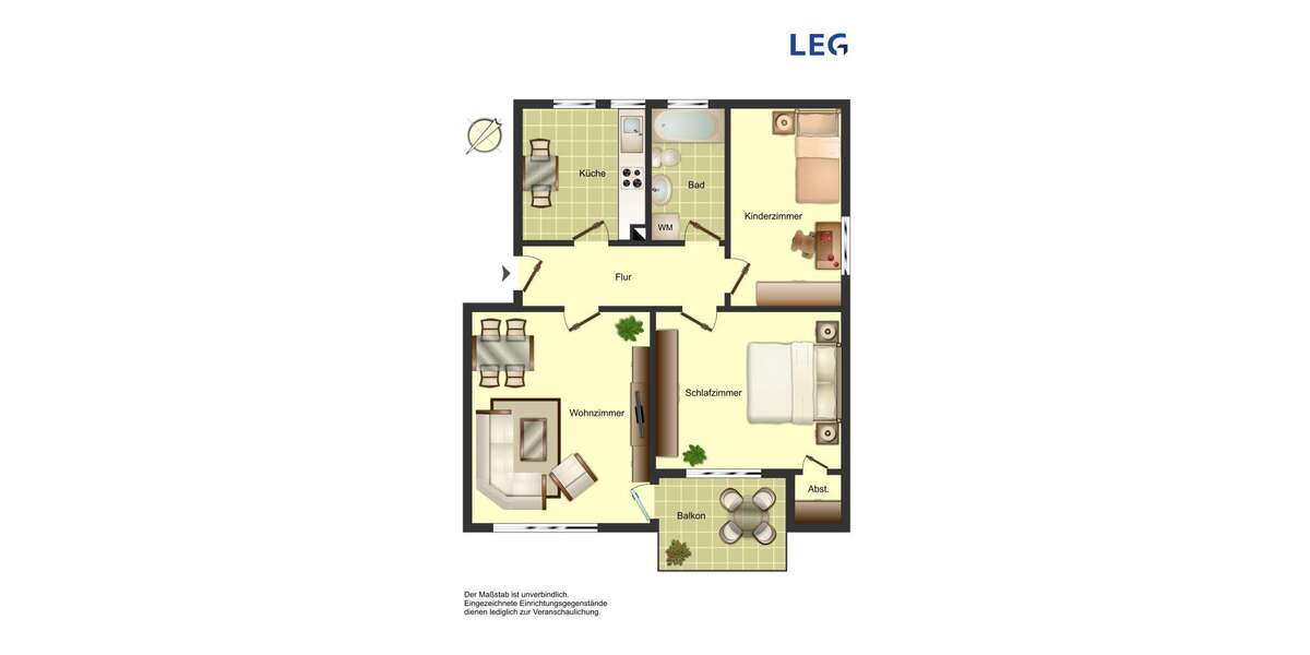 Etagenwohnung Bergkamen - 3.5 Zimmer, 67 m&sup2;, 499&euro; | Angebot:26964550