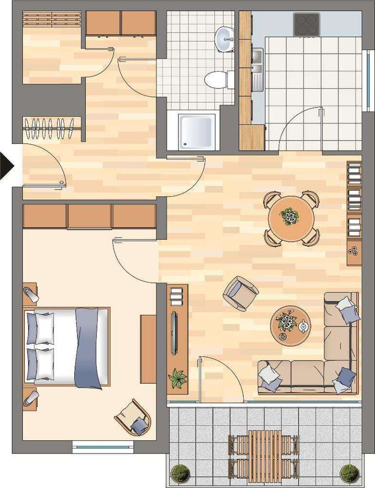Wohnung zum Mieten in Dortmund 335,48 € 57 m²