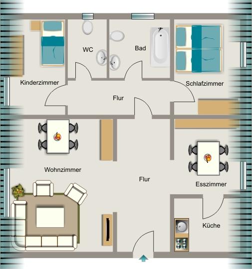 Etagenwohnung Oer-Erkenschwick Erkenschwick - 3.5 Zimmer, 70 m&sup2;, 363&euro; | Angebot:25845052