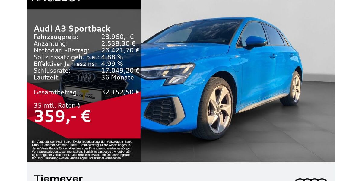 Audi A3 31.300 km 27.460 &euro; Bochum 44892