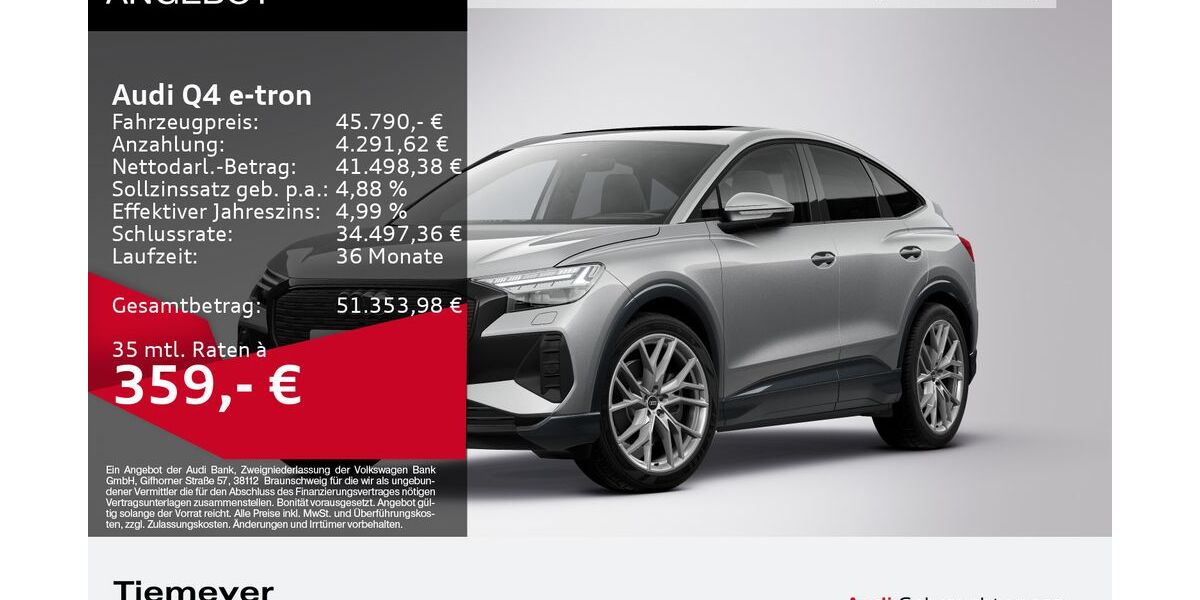 Audi Q4 e-tron 23.452 km 45.790 &euro; Bochum 44809