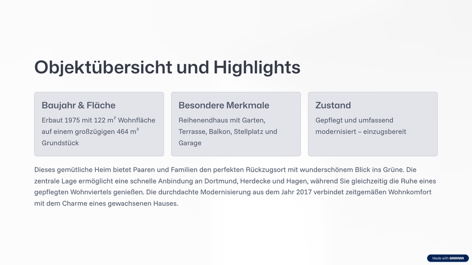 Reihenhaus Herdecke - 4 Zimmer, 122 m&sup2;, 415.000&euro; | Angebot:24840823