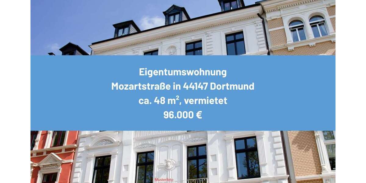 Etagenwohnung Dortmund Innenstadt Nord - 1 Zimmer, 48 m&sup2;, 72.000&euro; | Angebot:26785502